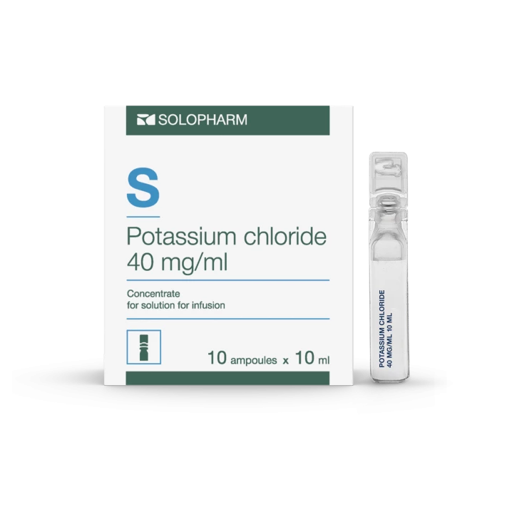 Photo Product Potassium chloride 40 mg/ml ampoules 10 ml - Solopharm