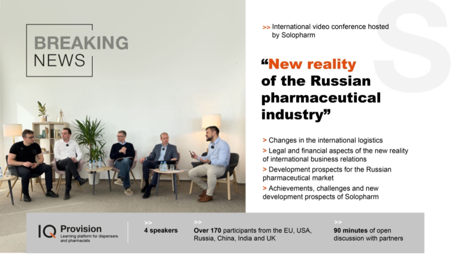 Photo: New Reality of the Russian Pharma: Solopharm Holds an International Video Conference