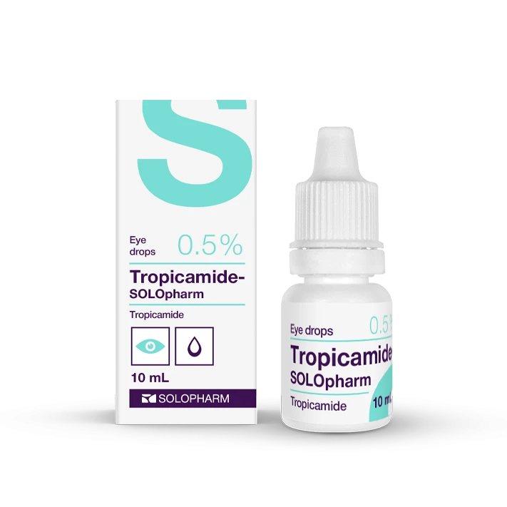 Photo Product Tropicamide Solopharm 0.5% bottle - Solopharm