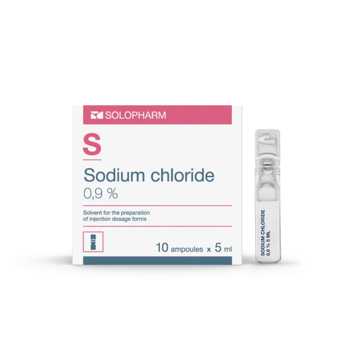 Photo Product Sodium chloride - SOLOpharm 0.9% Ampoules 5 ml - Solopharm