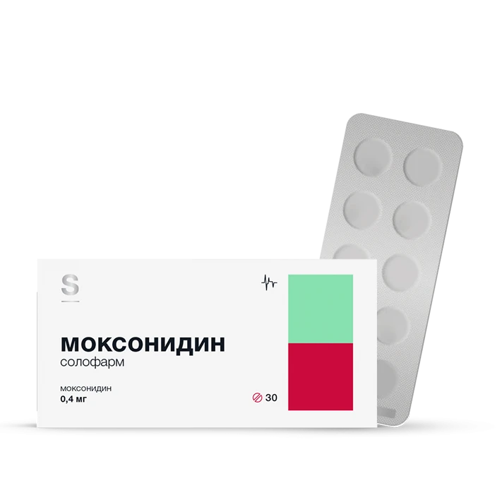Фото Препарат Моксонидин солофарм Таблетки 0,4 мг №30 - Solopharm