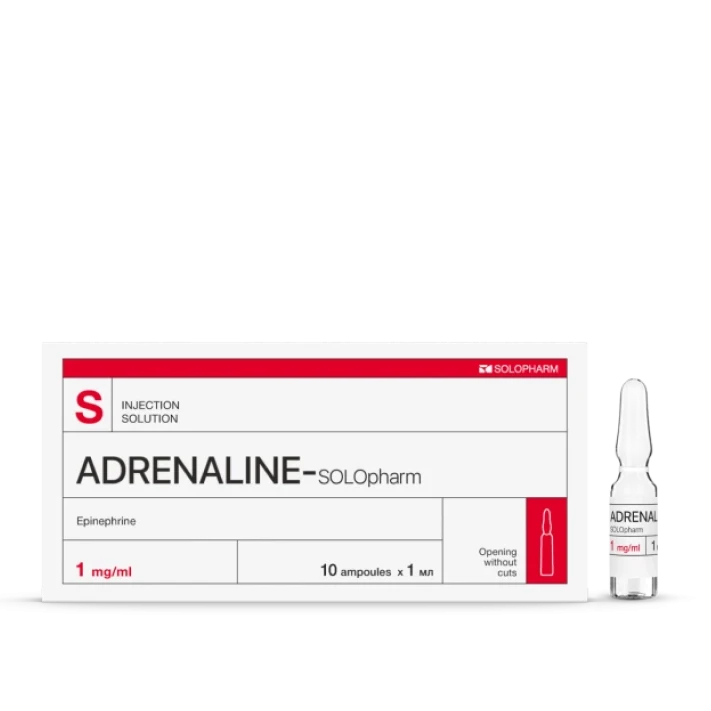 Photo Product Adrenaline-Solopharm 1 mg-ml ampoules 1 ml - Solopharm