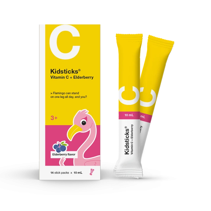 Product Kidsticks® Vitamin C + Elderberry Stick-packs 10 ml №14 - Solopharm Photo Product Kidsticks® Vitamin C + Elderberry Stick-packs 10 ml №14 - Solopharm
