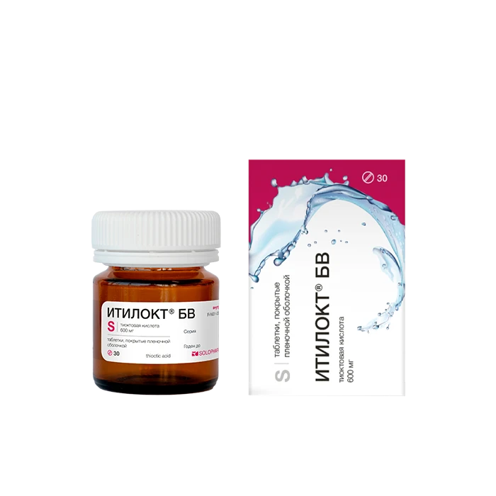 Фото Препарат Итилокт® БВ таблетки 600 мг №30 - Solopharm