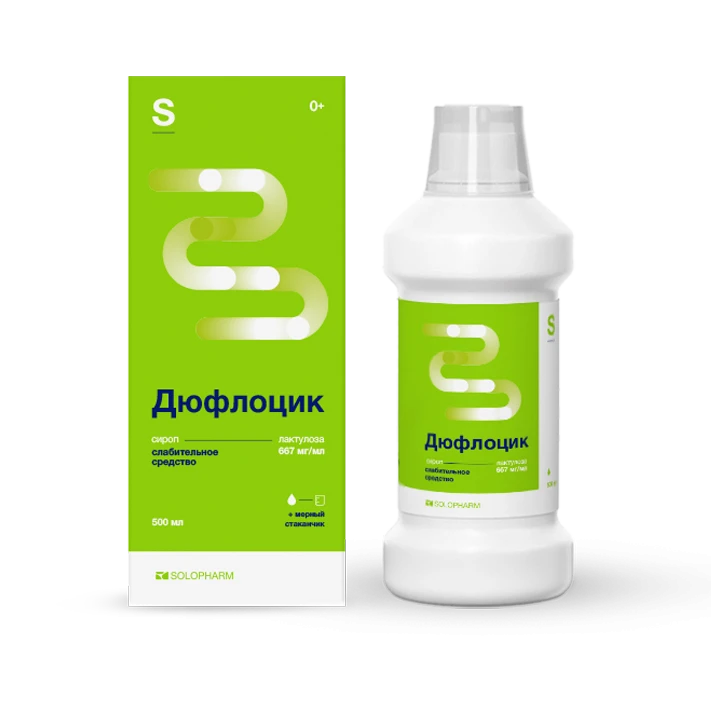 Препарат Дюфлоцик флакон 500 мл - Solopharm Фото Препарат Дюфлоцик флакон 500 мл - Solopharm
