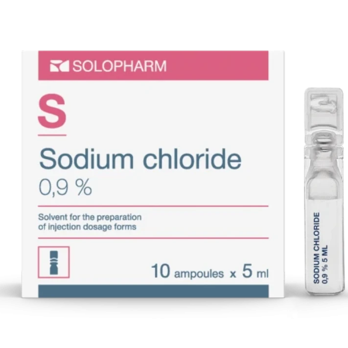 Photo Product Sodium chloride - SOLOpharm 0.9% Ampoules 5 ml - Solopharm