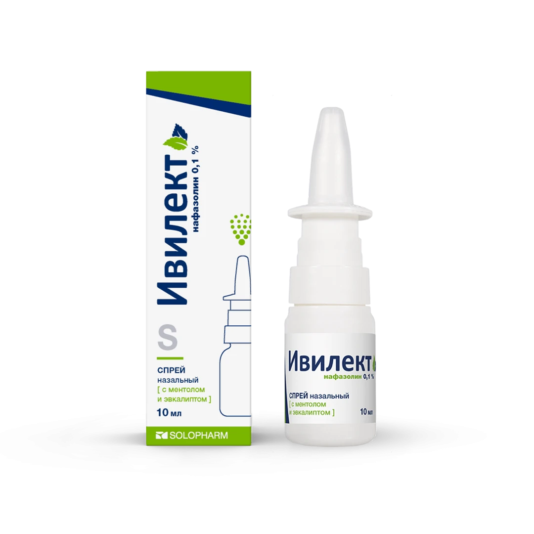 Фото Препарат Ивилект Спрей 1,0 мг/доза 10 мл - Solopharm