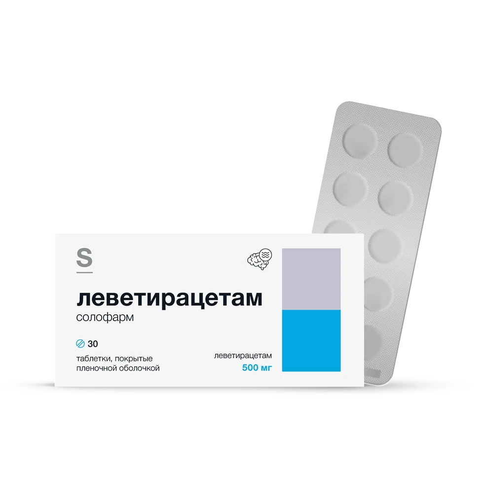 Фото Препарат Леветирацетам солофарм Таблетки 500 мг №30 - Solopharm