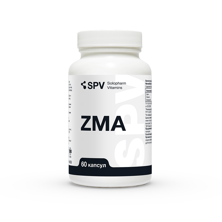 Фото Препарат SPV ZMA: Цинк + Магний + В6 - Solopharm