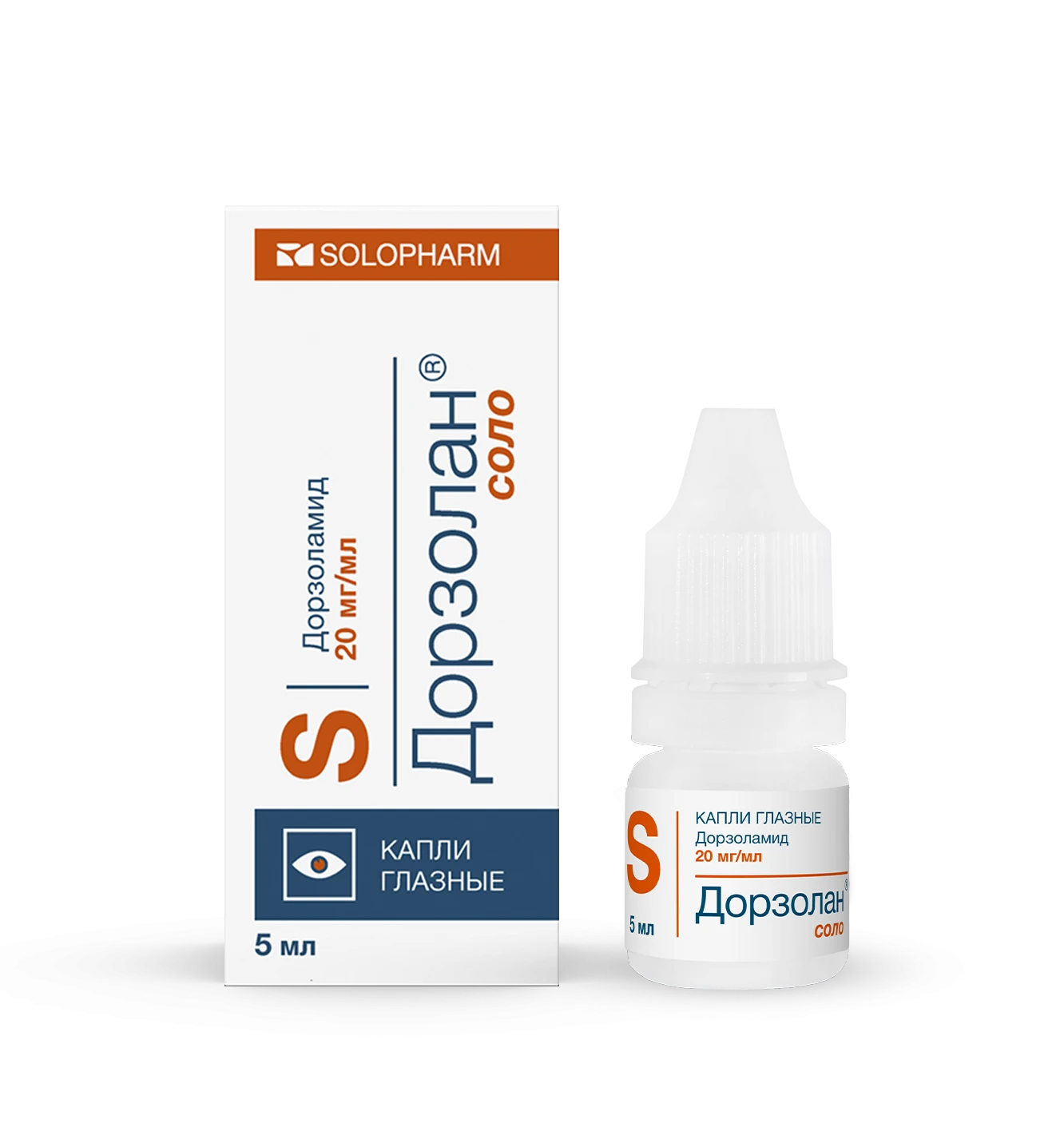 Фото Препарат Дорзолан соло 20 мг/мл Мультидоза №1 - Solopharm