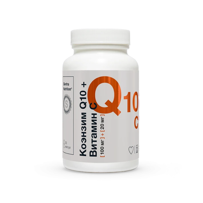 Фото Препарат Elentra Nutrition Коэнзим Q10 и Витамин С Капсулы №30 - Solopharm