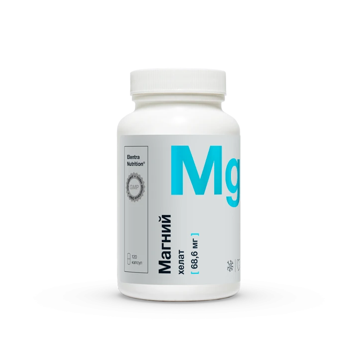 Фото Препарат Elentra Nutrition Магний хелат Капсулы №120 - Solopharm