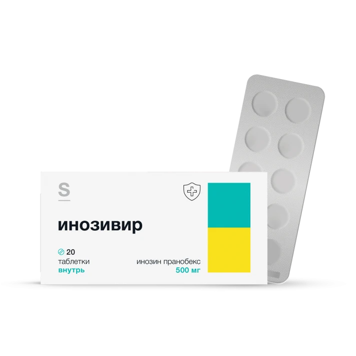 Фото Препарат Инозивир таблетки 500 мг №20 - Solopharm