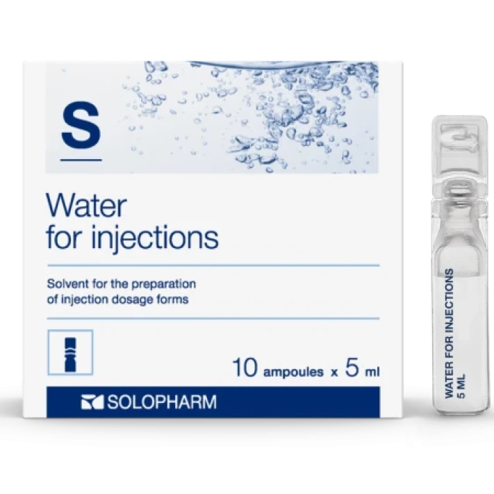 Photo Product Water for injections 5 ml Ampoules - Solopharm