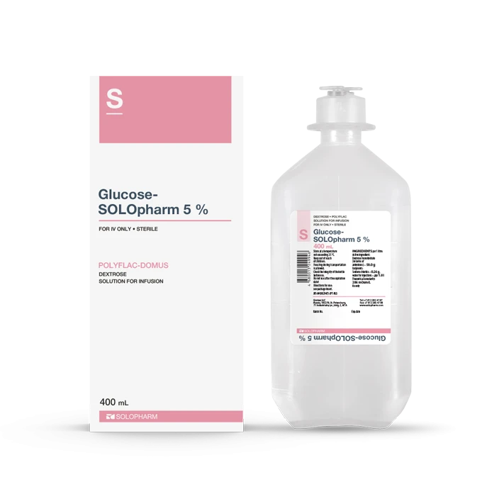 Photo Product Glucose-SOLOpharm 5% PolyFlac 400 ml - Solopharm