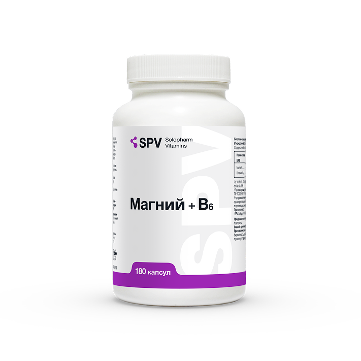 Фото Препарат SPV Магний + Витамин В6 - Solopharm