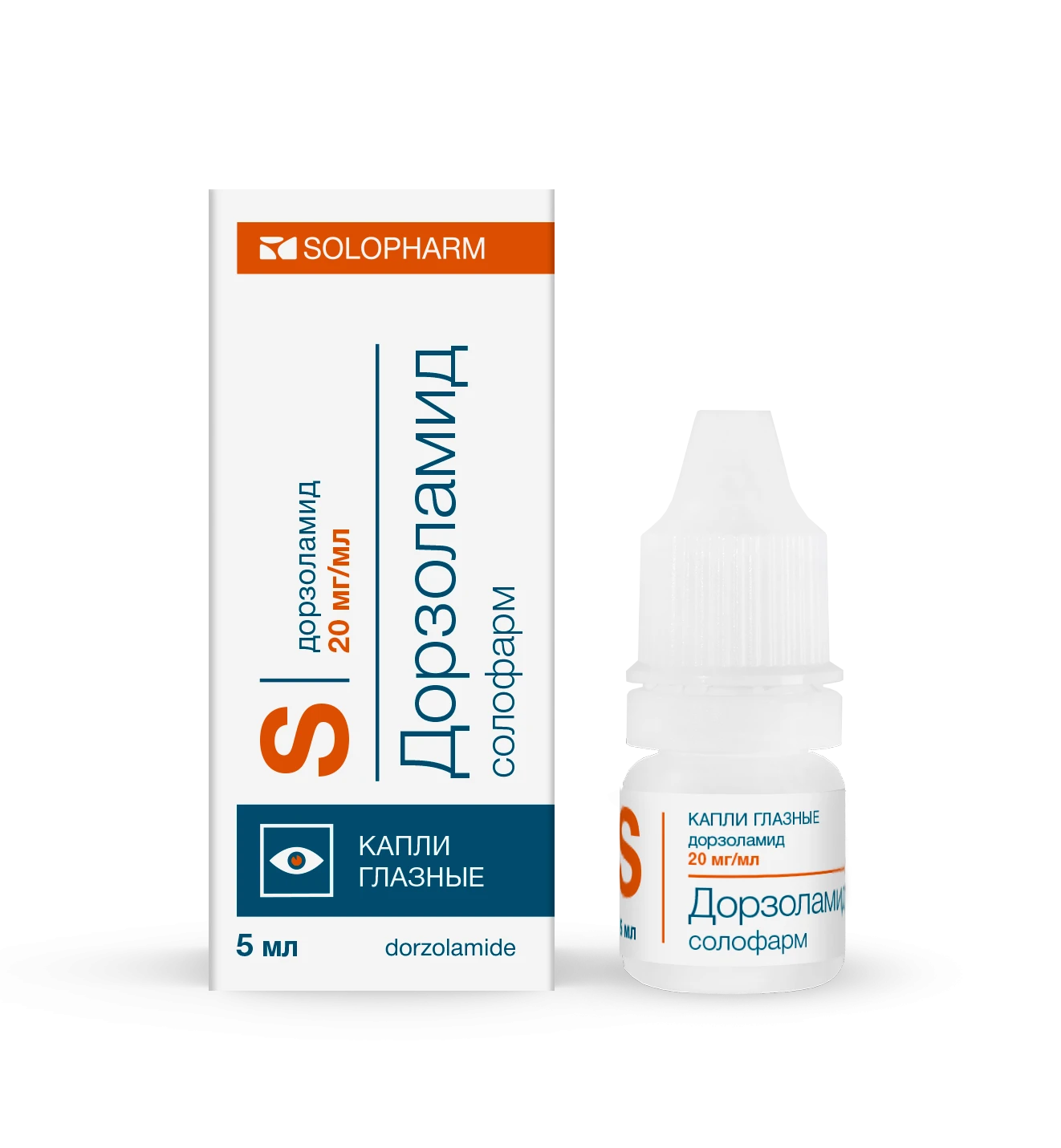 Фото Препарат Дорзоламид солофарм 20 мг/мл Мультидоза - Solopharm