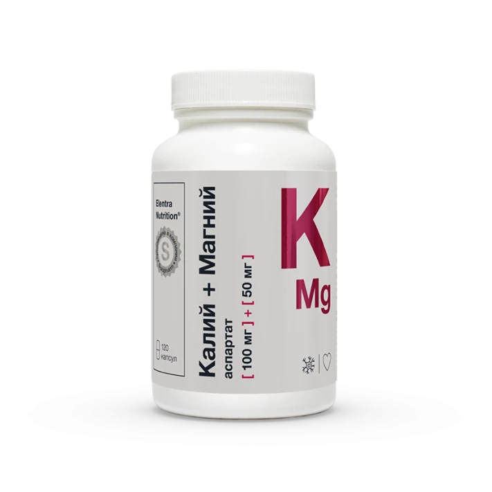 Фото Препарат Elentra Nutrition Калий-магний Капсулы №120 - Solopharm