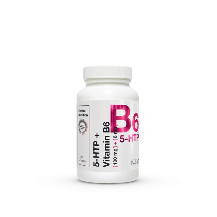 Фото Препарат Elentra Nutrition 5-HTP и Витамин B6 Капсулы №60 - Solopharm