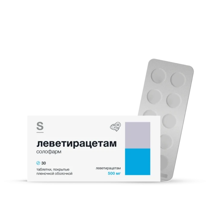 Фото Препарат Леветирацетам солофарм Таблетки 500 мг №30 - Solopharm