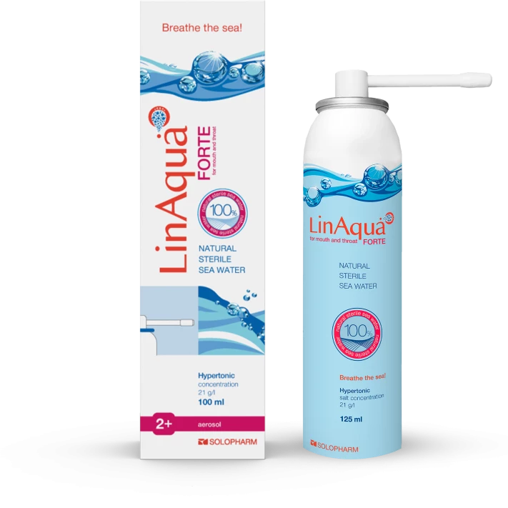 Photo Product LinAqua forte throat 2.1% 125 ml spray - Solopharm