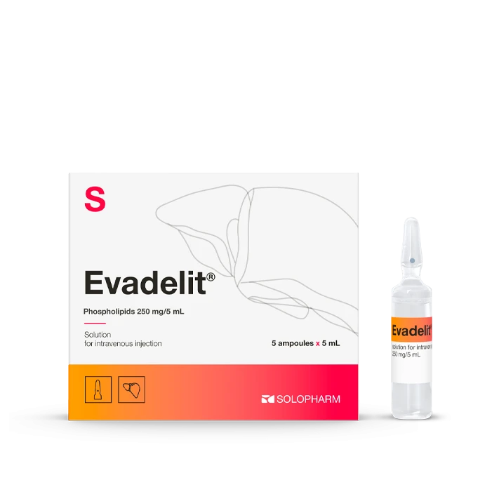 Product Evadelit® 5 ampules / 5 ml solution - Solopharm Photo Product Evadelit® 5 ampules / 5 ml solution - Solopharm