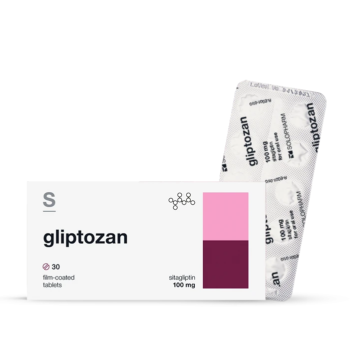 Photo Product Gliptozan Tablets 100 mg №30 - Solopharm